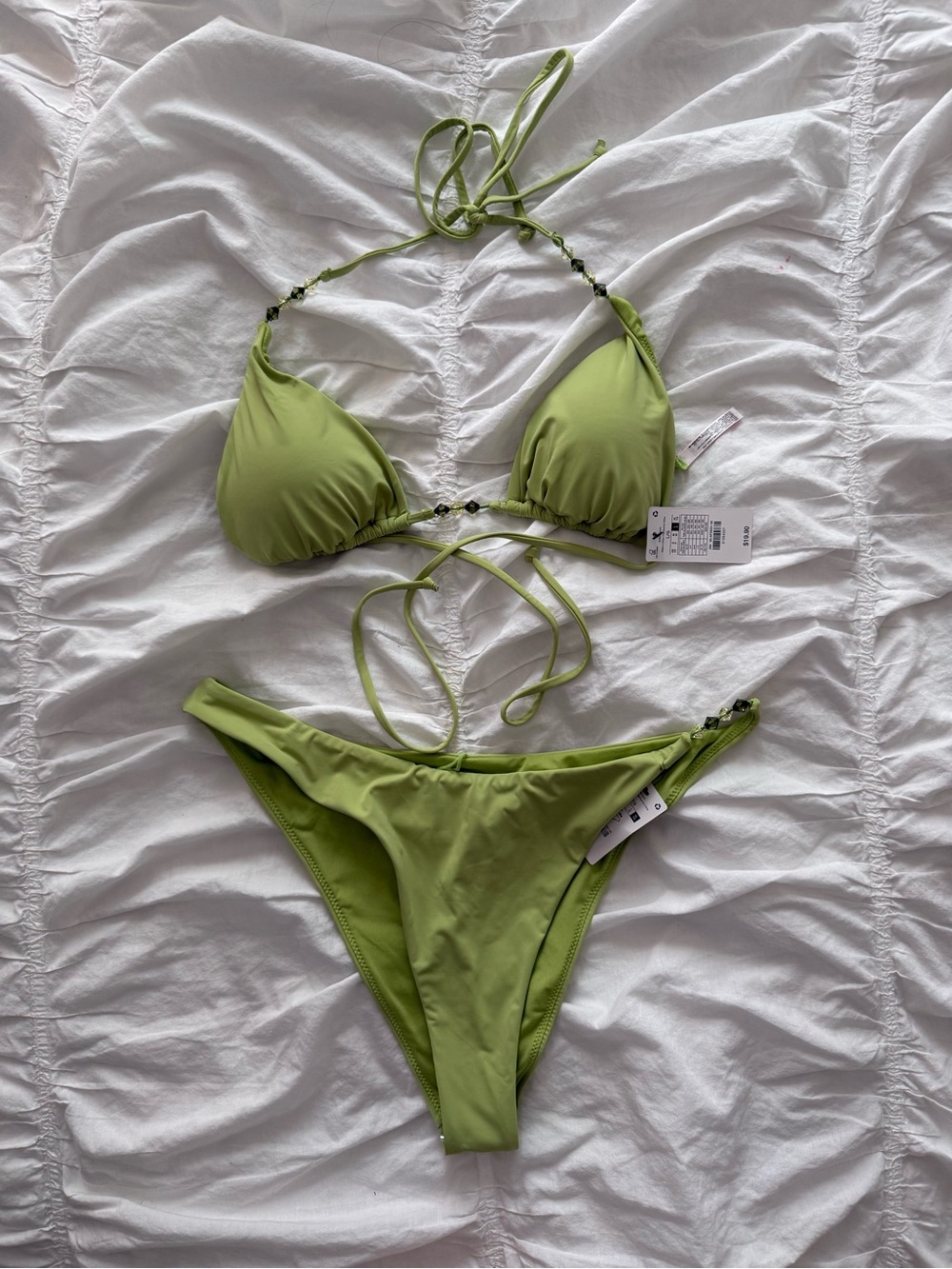 NWT set Olive Green Triangle Bikini Set - Women Swim